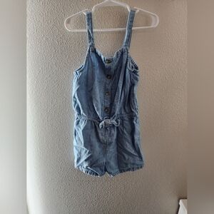 Small (6-7T) denim romper
